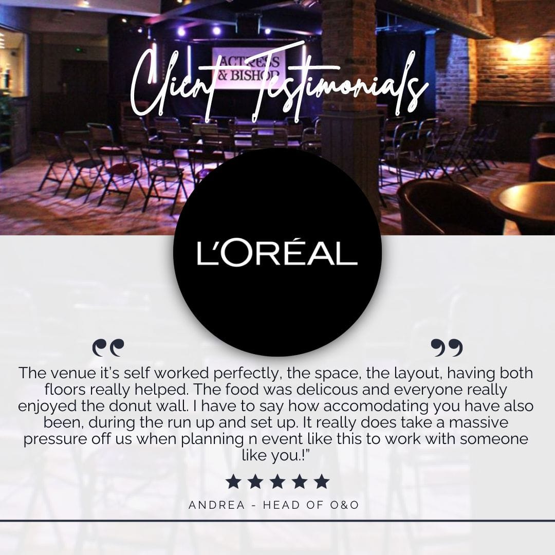 The Actress & Bishop Upper  level- Corporate. 4