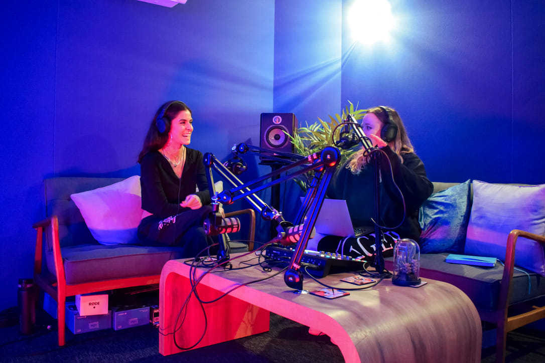 Podcast room at The Halley