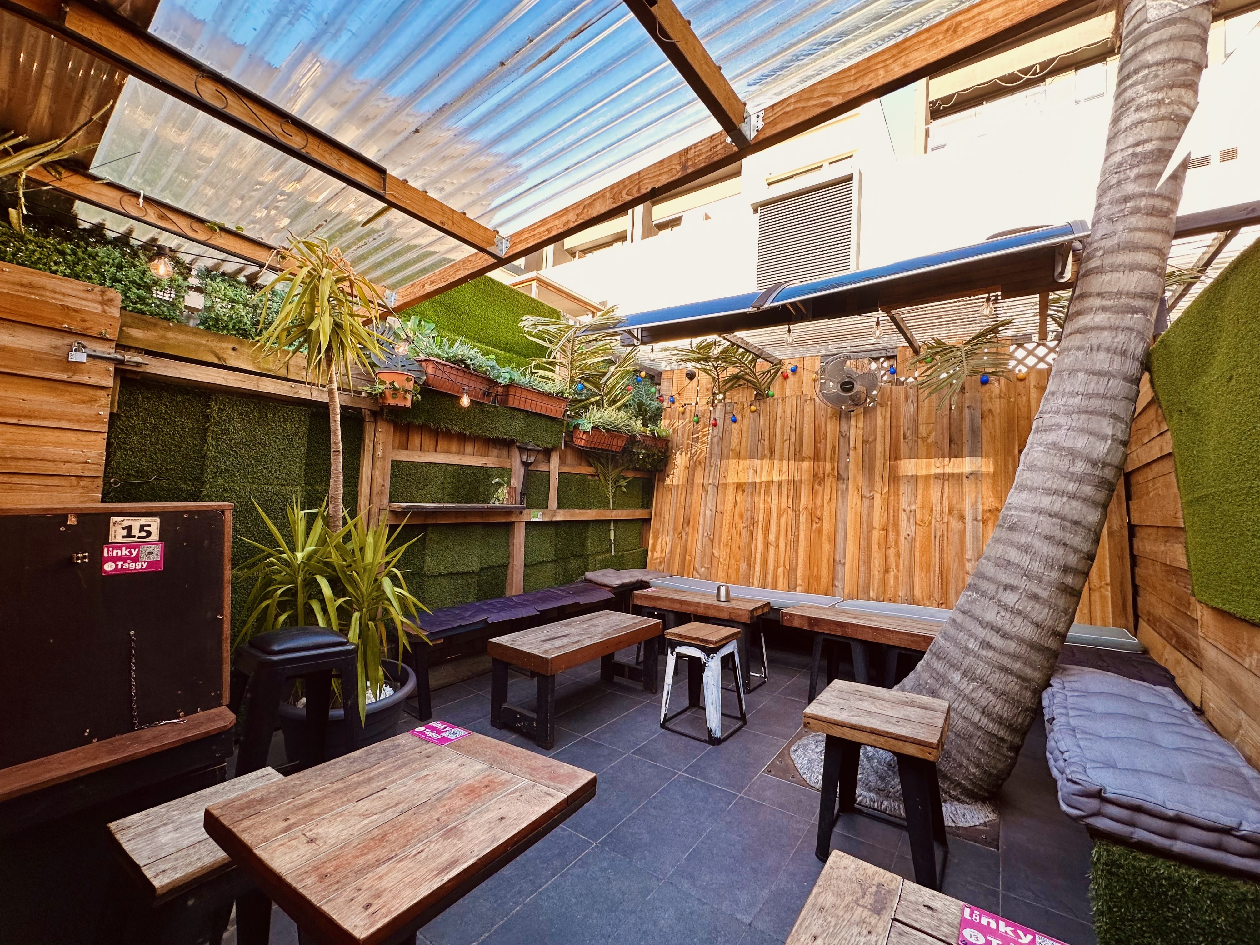 2) Beer Garden & Pool Area