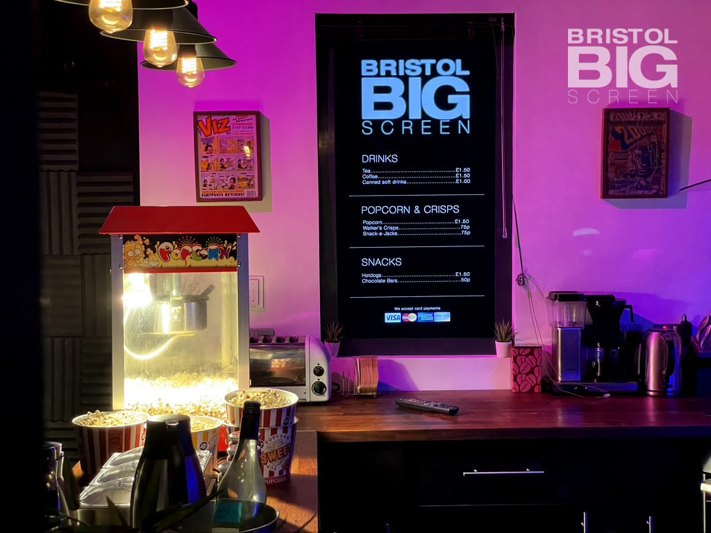 Bristol Big Screen: Screening Room | 200" 4K HDR10 3D Dolby Atmos 16