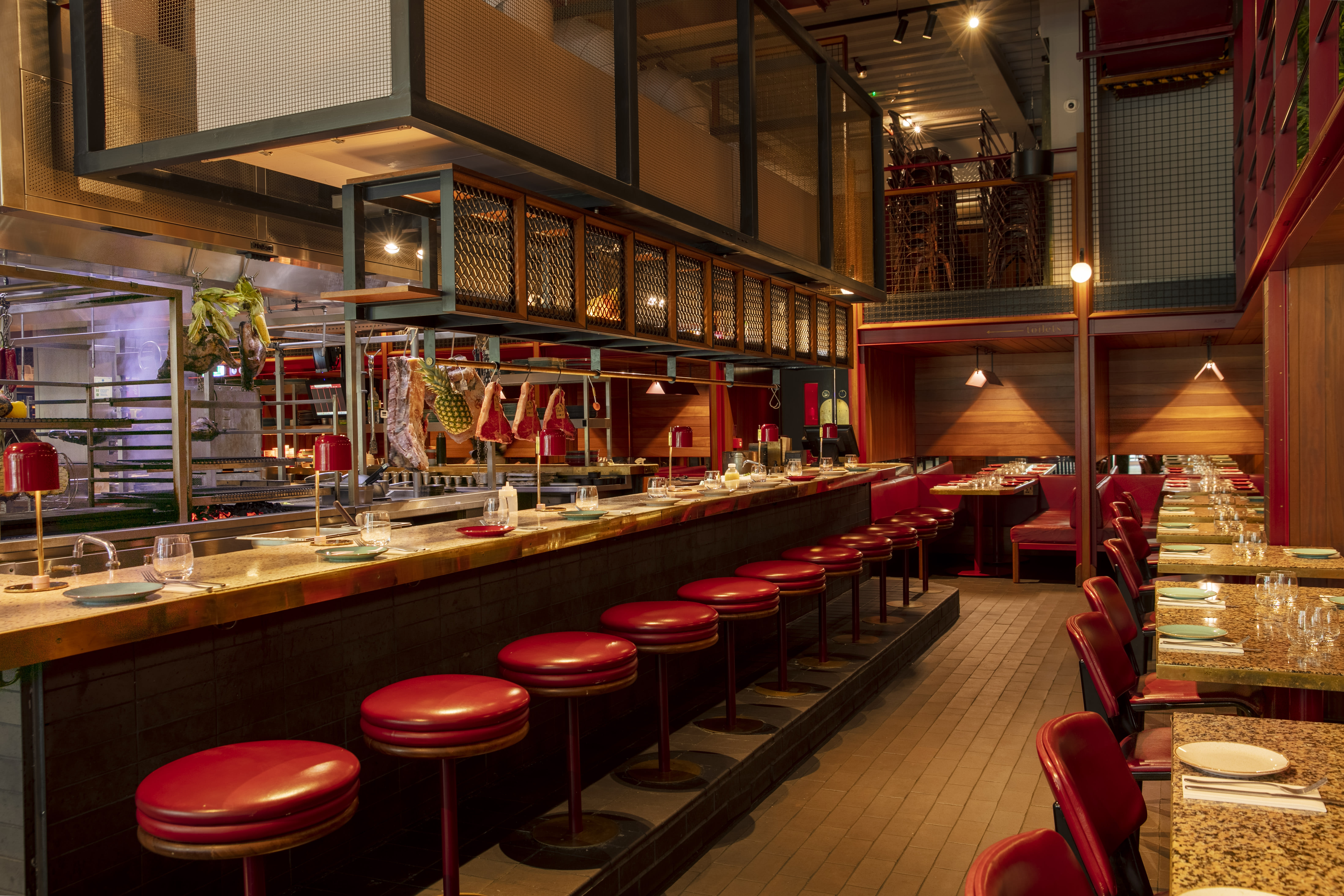 The whole restaurant