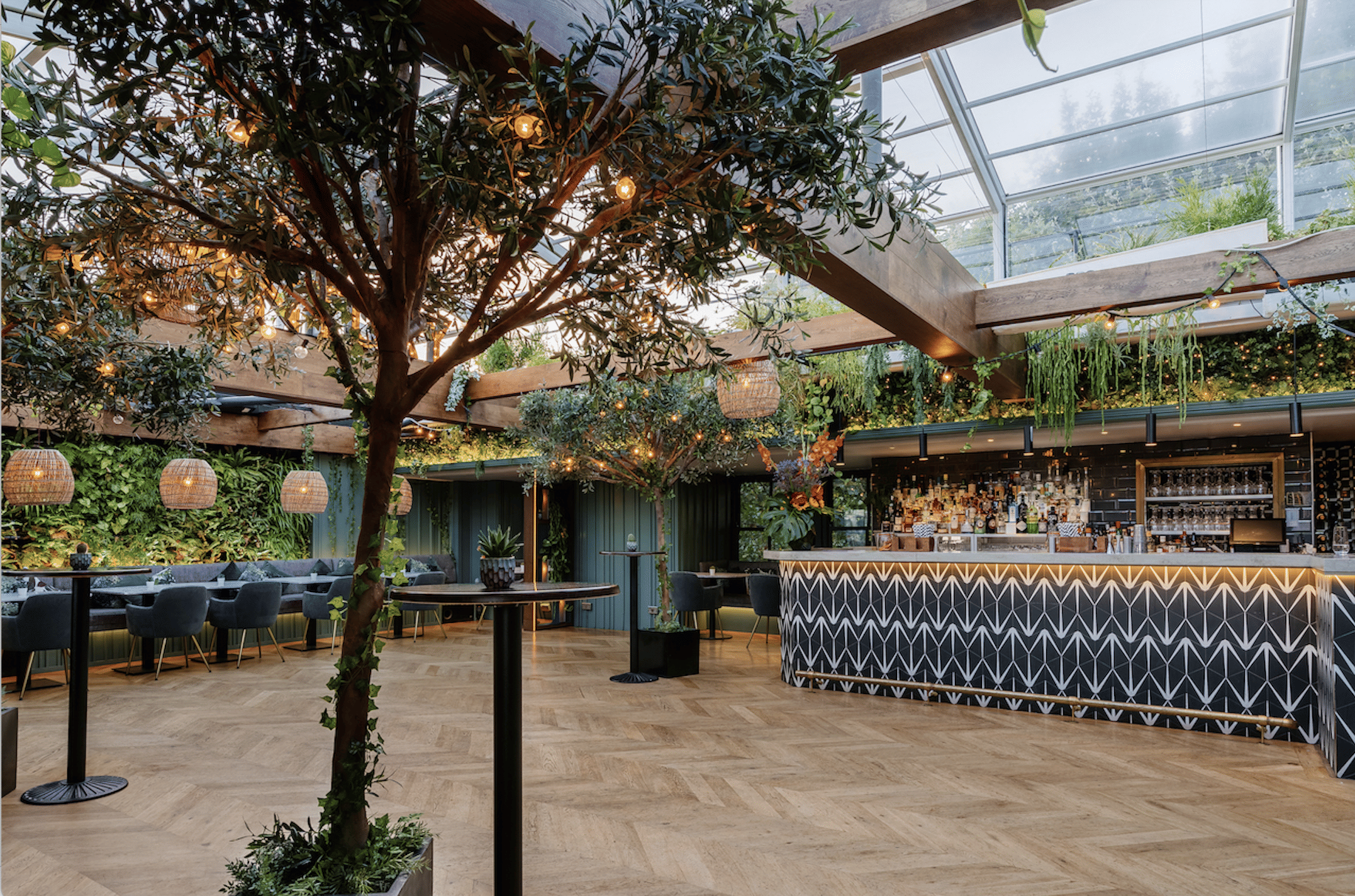 Roof Terrace (with retractable glass roof) & Green Room  1