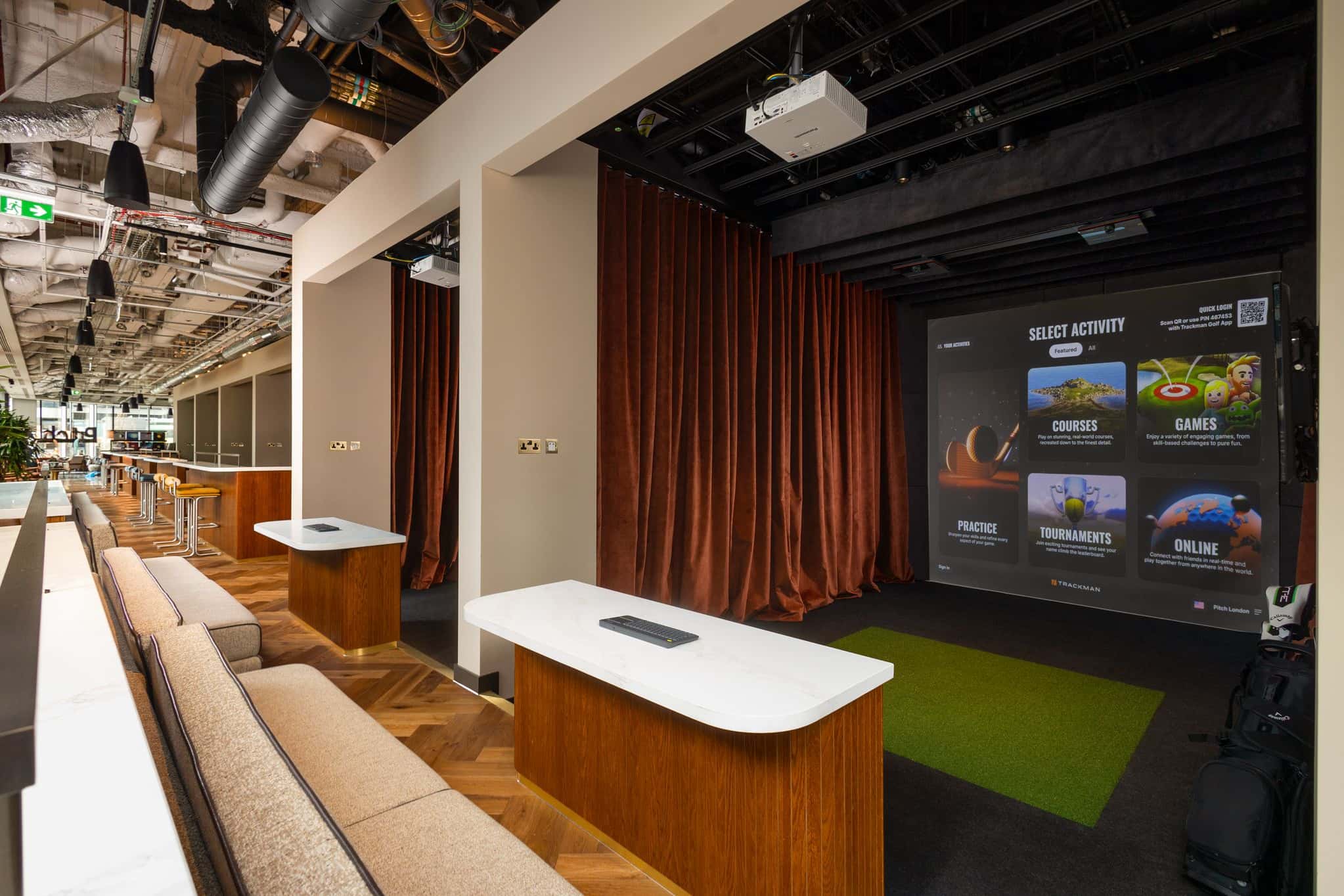 Half venue hire - panoramic bar and 11 sims 2