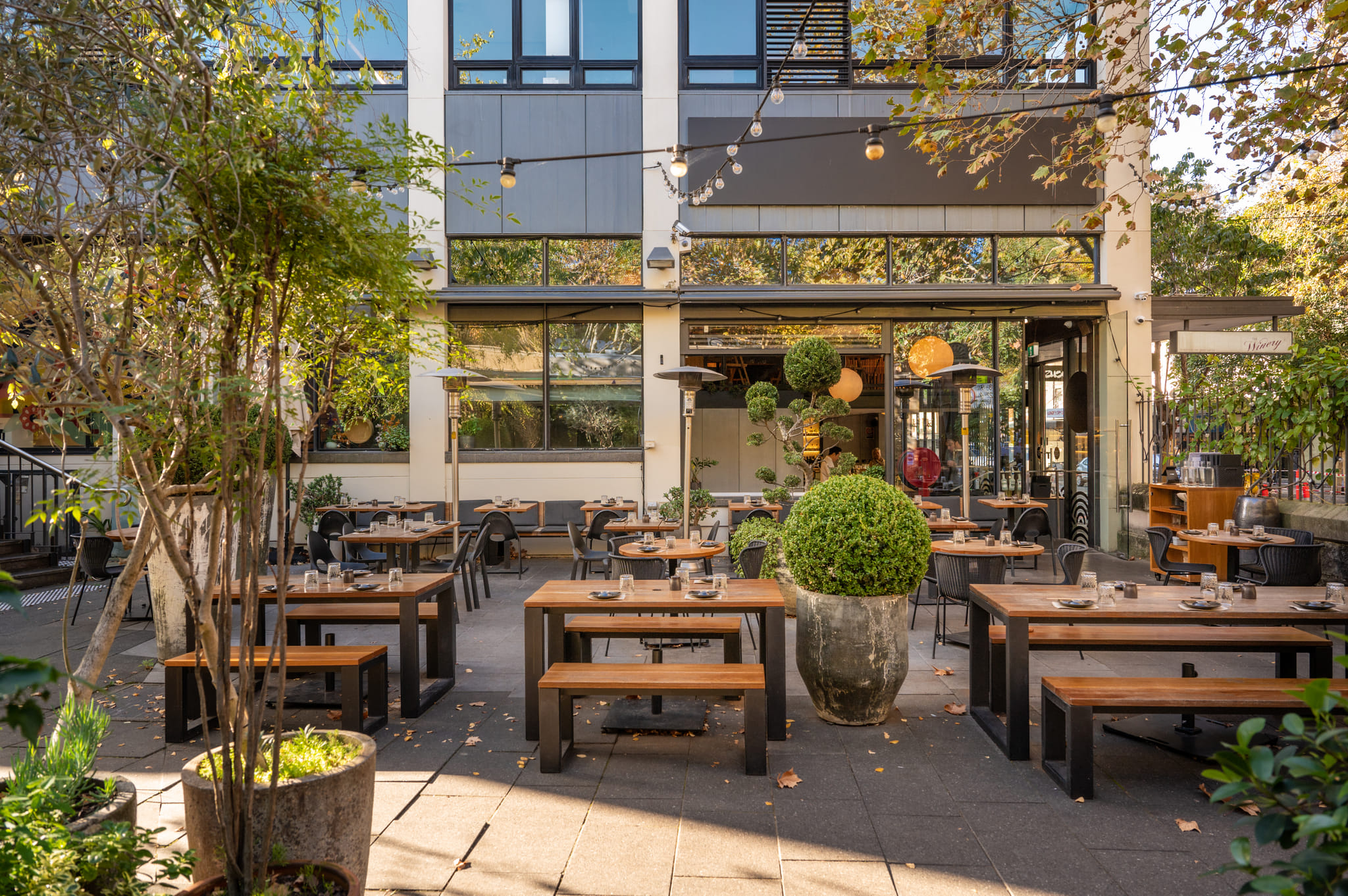 Outdoor courtyard dining area 1